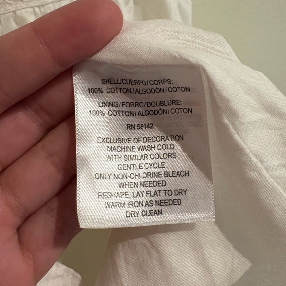 GAL MEETS GLAM Ann White Tiered Cotton Dress Size 6 - Picture 7 of 7